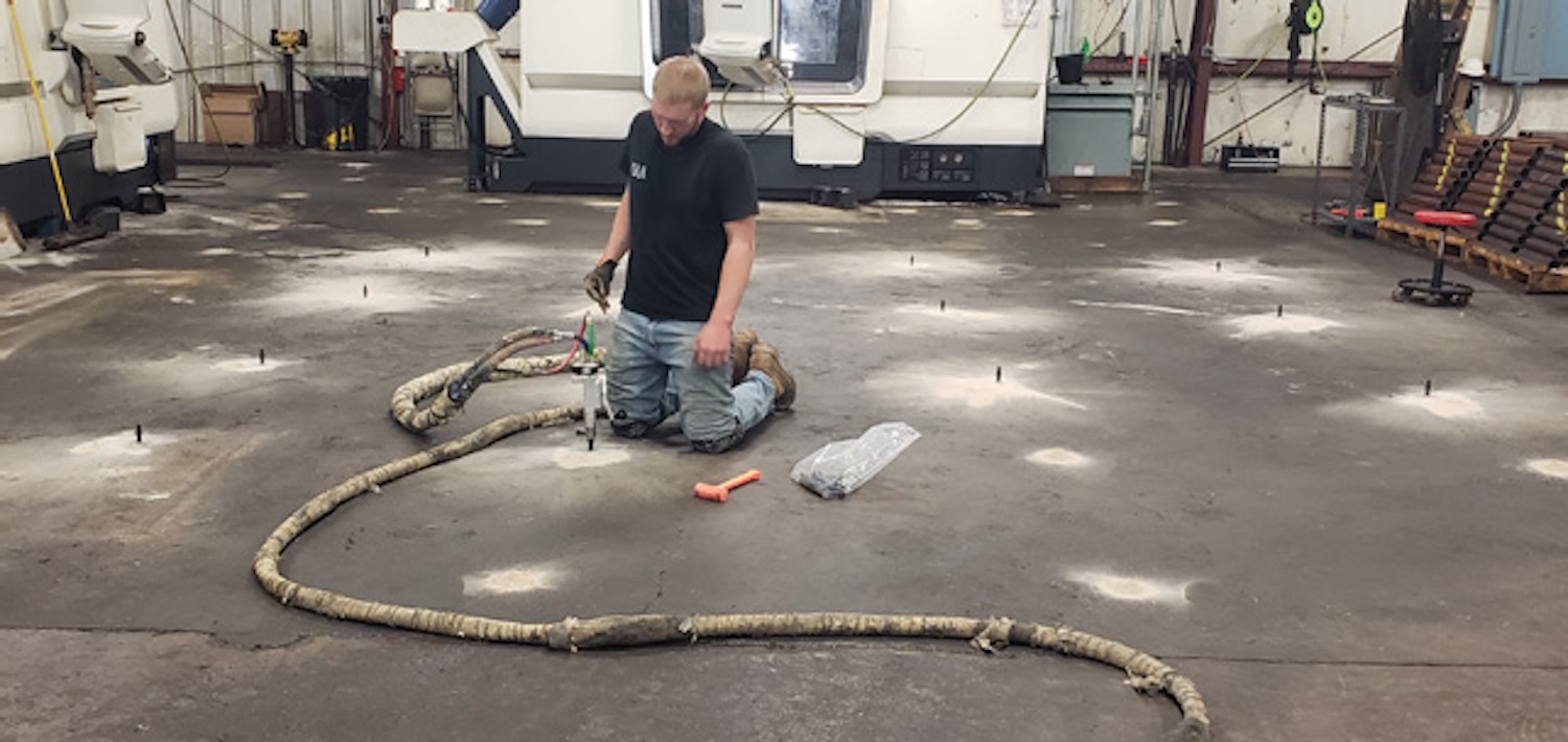 Commercial Machine Shop Floor Leveling & Repair Illinois
