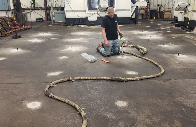 Commercial Machine Shop Floor Leveling & Repair Illinois