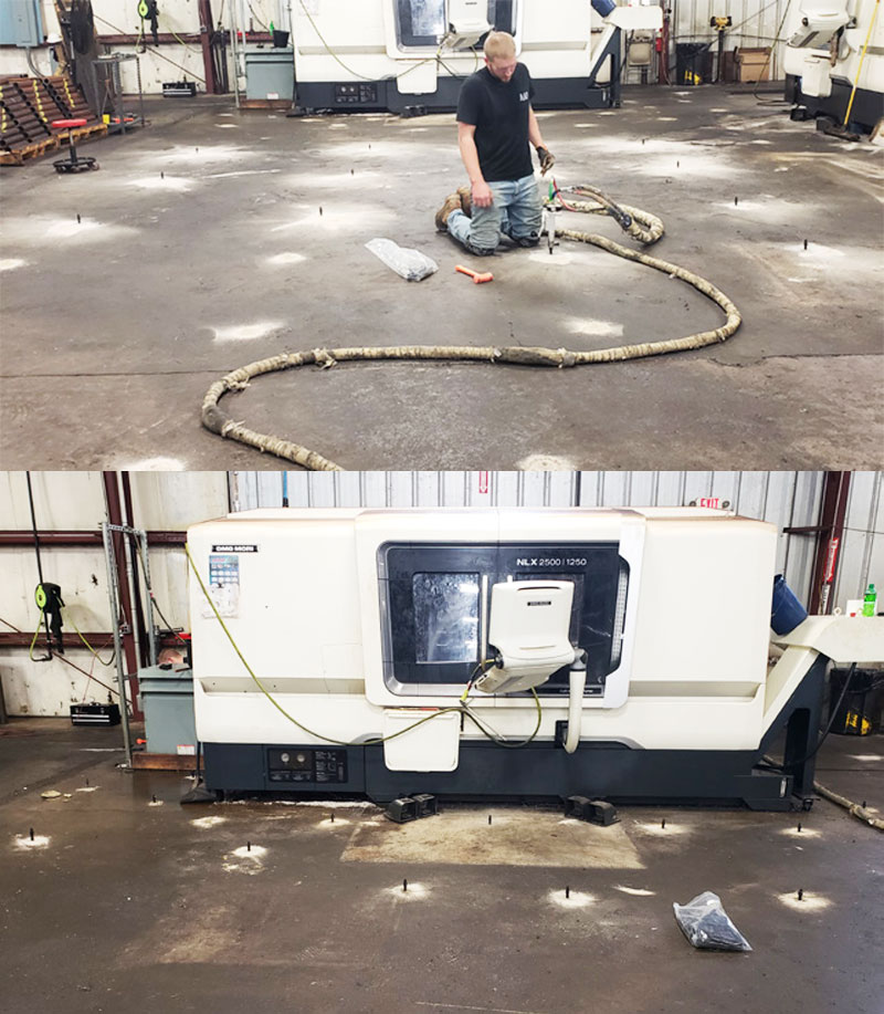 Factory Floor Concrete Leveling Illinois