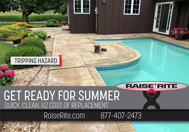 Pool Deck Concrete Lifting Illinois