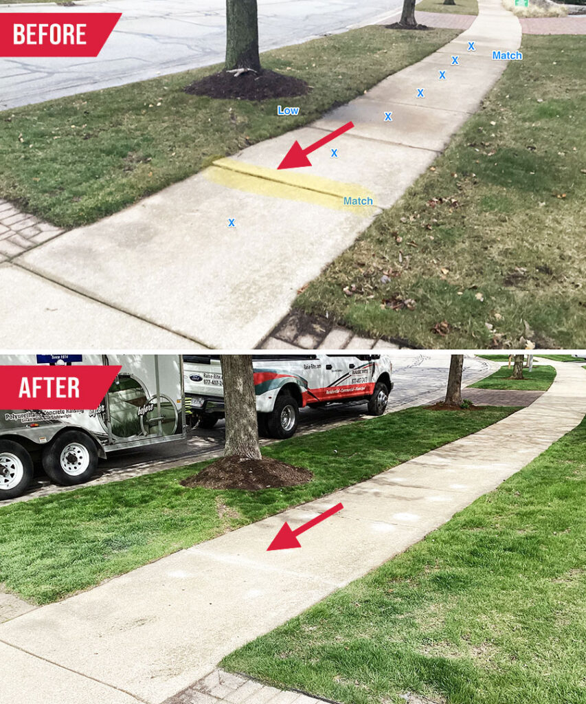 Walkway & Sidewalk Leveling Illinois