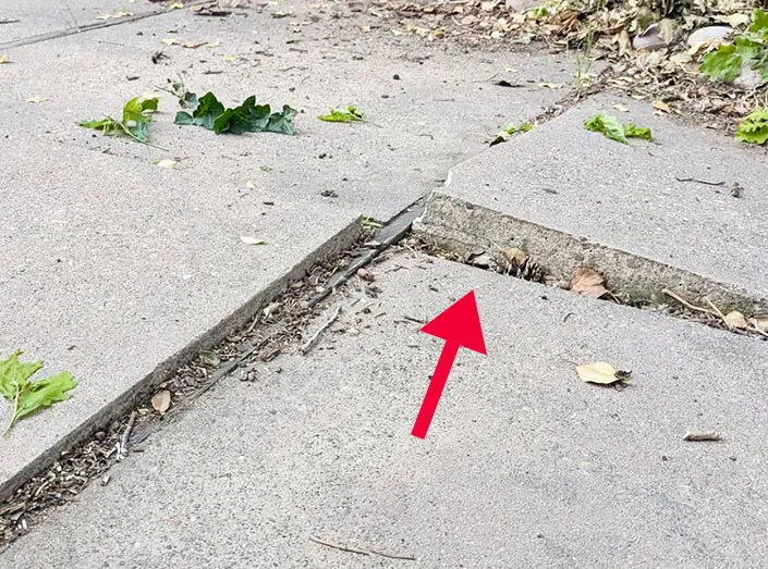 Trip Hazard Sidewalk Repair in Illinois