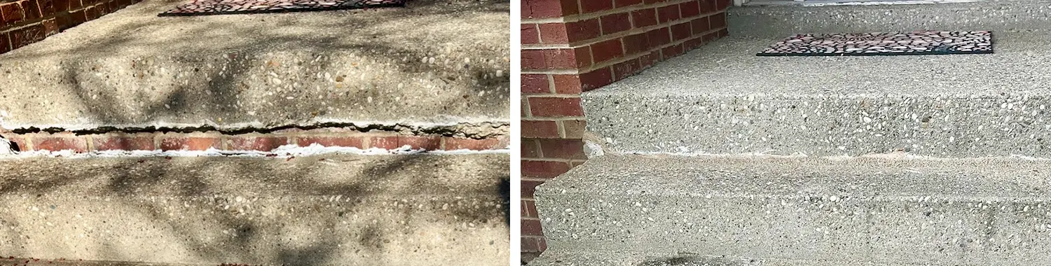 Entryway step Leveling in Schaumburg, IL