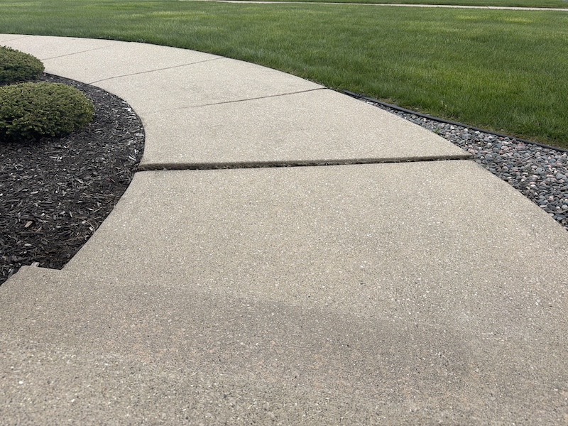 walkway before leveling