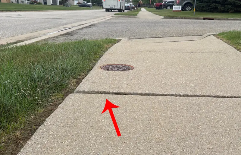 Sidewalk trip hazard repair Maywood IL